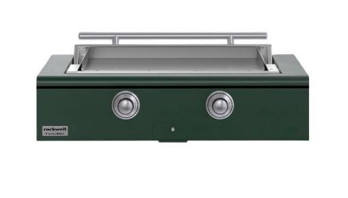 Caliber™ Rockwell Social 42" Emerald Built-In Natural Gas Outdoor Griddle with Stainless Steel Hardware-0