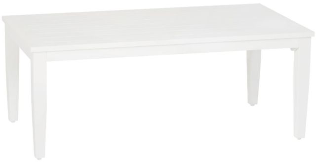 Linon Calabash White Aluminum Outdoor Coffee Table-0