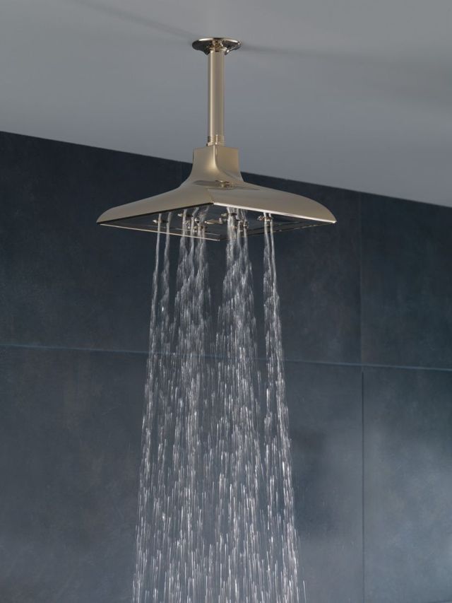 Brizo Virage® Brilliance® Polished Nickel Ceiling Mount Showerhead with H2OKinetic Technology-2