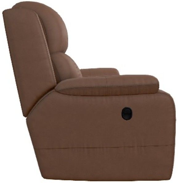 La-Z-Boy® Dorian Mocha Leather Manual Reclining Loveseat-3