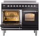 Ilve® Nostalgie II Series 40" Glossy Black Pro Style Induction Range-2