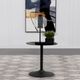 Coaster® Ganso Round Glass Top End Table with Sandy Black Base-3