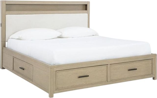Signature Design by Ashley® Calmoro Gray King Storage Bookcase Bed-0