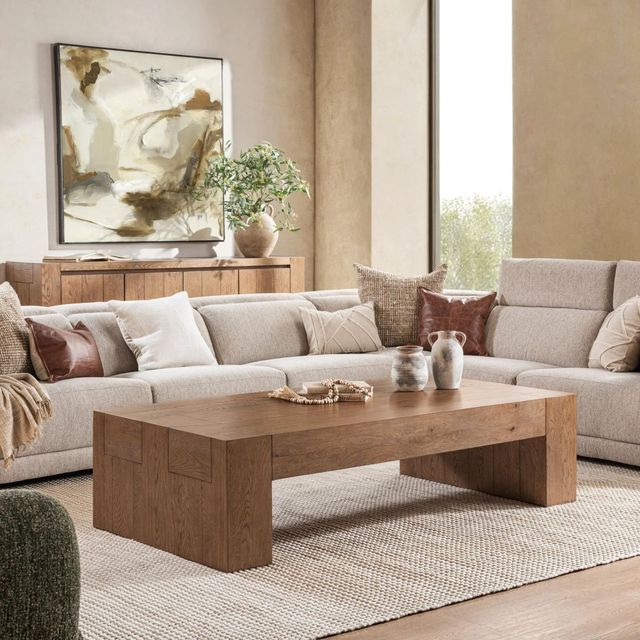 Classic Home Bristol Cafe Brown 70" Coffee Table-1