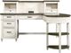 aspenhome® Caraway Aged Ivory Pedestal Desk and Return-0