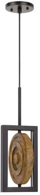 Cal® Lighting & Accessories Fano Black/Pine Pendant-0