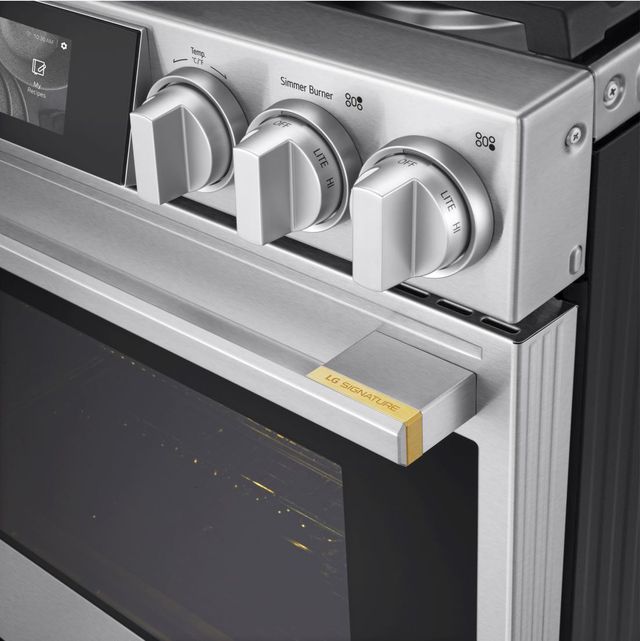 LG SIGNATURE Iconic Collection 30" PrintProof™ Stainless Steel Smart Slide-In Gas Range with AI Gourmet Camera-3