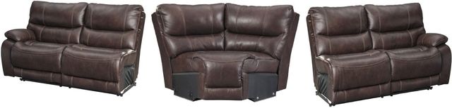Signature Design by Ashley® Muirfield 3-Piece Mahogany Power Reclining Sectional-0