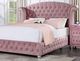 Furniture of America® Zohar Pink Queen Upholstered Panel Bed-0