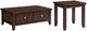 Elements International Chatham 2-Piece Cherry Occasional Table Set-0