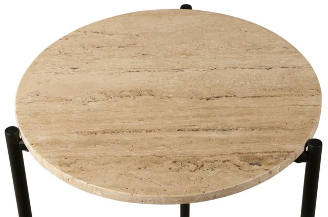 Home Trends & Design Nola Beige/Black Side Table-2