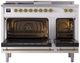 Ilve® Nostalgie II Series 48" White Pro Style Dual Fuel Range-1