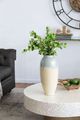A & B Home Blue/Cream Reactive Glaze Ceramic Vase-3