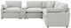 Coaster® Collins 6-Piece Gray Modular Power Reclining Sectional-2