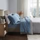 Olliix by True North by Sleep Philosophy Blue Queen Soloft Plush Sheet Set-3