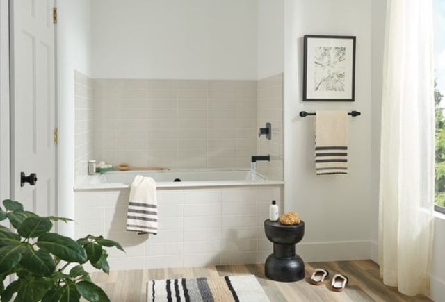 Peerless Ezra® Matte Black Tub Trim Kit -1