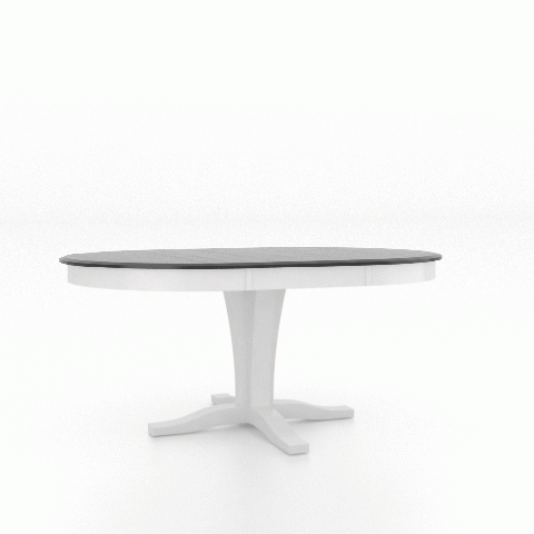 Canadel Customizable Gourmet 68" VR Base Dining Table with One Removable Leaf-3