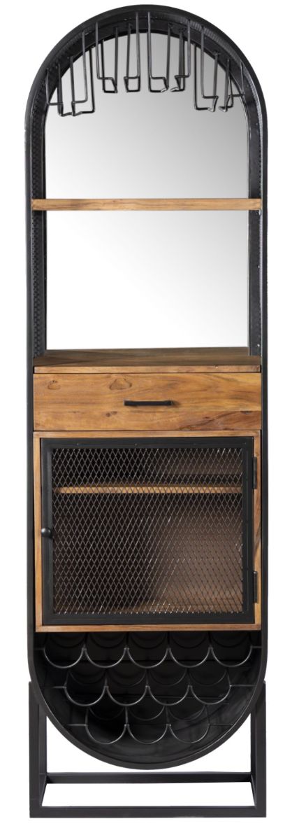 Home Trends & Design Roswell Natural Bar Cabinet-1