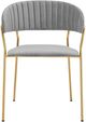 Armen Living Nara 2-Piece Gray Dining Chairs-1
