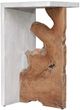 Uttermost® Intersect Aged White Accent Table with Natura Base-0