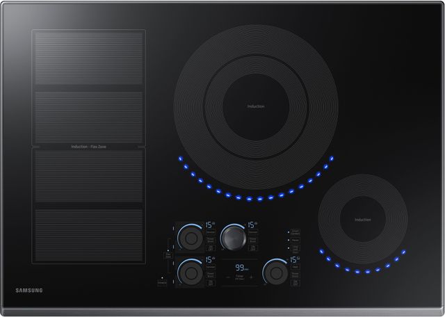 Samsung 30" Fingerprint Resistant Black Stainless Steel Induction Cooktop-0