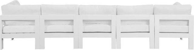 Meridian Furniture Nizuc 5-Piece White Outdoor Patio Modular Sofa-2