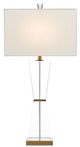 Currey & Company Laelia Clear/Antique Brass Table Lamp-0