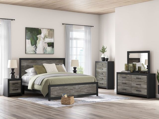 Signature Design by Ashley® Broachmyn 4-Piece Black/Gray King Panel Bedroom Set-1