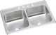 Elkay Celebrity® Brushed Satin 43" x 22" x 6-7/8" 4-Hole Equal Double Bowl Drop-In Sink-0