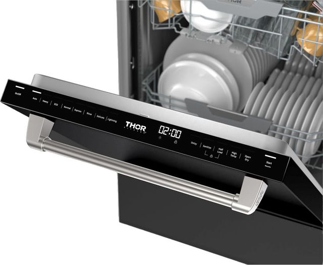 Thor Kitchen® Gordon Ramsay Series 24" Matte Black Top Control Built In Dishwasher-2
