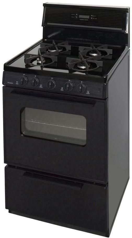 Premier 24" Black Freestanding Gas Range-3