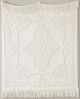 Olliix by Madison Park Chloe Ivory 100% Cotton Tufted Chenille Lightweight Throw with Fringe Tassel-1