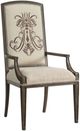 Hooker® Furniture Rhapsody Aurora Ecru/Walnut Upholstered Dining Arm Chair-0