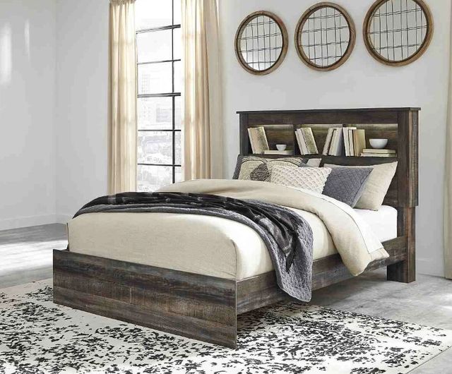 Signature Design by Ashley® Drystan Brown Queen Bookcase Bed-4