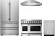 Thor Kitchen® 4 Piece Stainless Steel Gas Kitchen Package-0