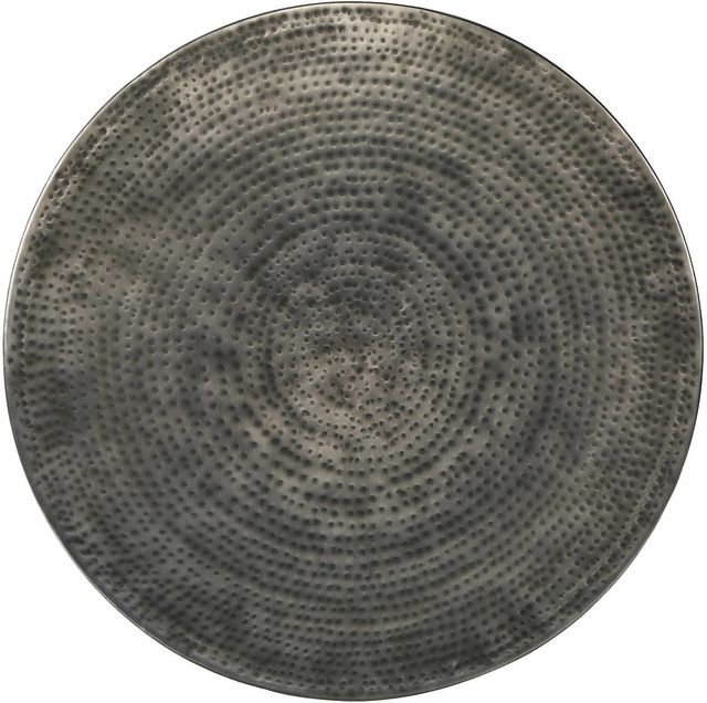 Monarch Specialties Inc. Silver Grey Iron Cone Drum Table-2