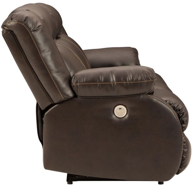Signature Design by Ashley® Denoron Chocolate Reclining Power Sofa-3