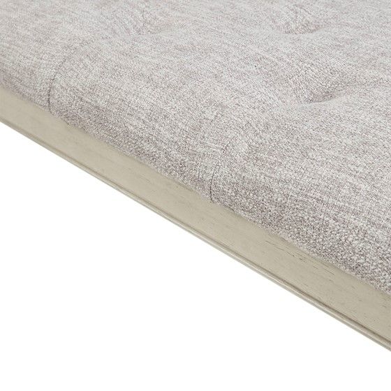 Olliix by Madison Park Signature Beckett Light Grey/Natural Tufted Accent Bench-3