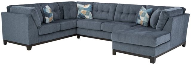 Benchcraft® Maxon Place 3-Piece Navy Right-Arm Facing Sectional and Chaise-0
