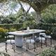 TOV Furniture Pansy Black/Cream Fabric/Iron Outdoor Dining Chair-1