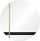 Miroir Gavin, feuille d'or/noir, Renwil®-0
