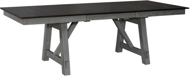 Liberty Furniture Newport Carbon Gray Trestle Dining Table with Smokey Gray Base-2
