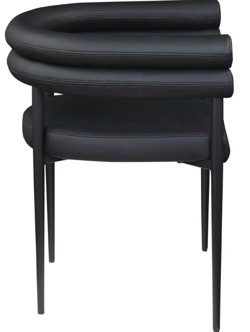 Meridian Furniture Lavina Black Vegan Leather Upholstered Dining Chair-2