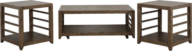 Liberty Furniture Shaker Lakes 3-Piece Harvest Brown Occasional Table Set-0