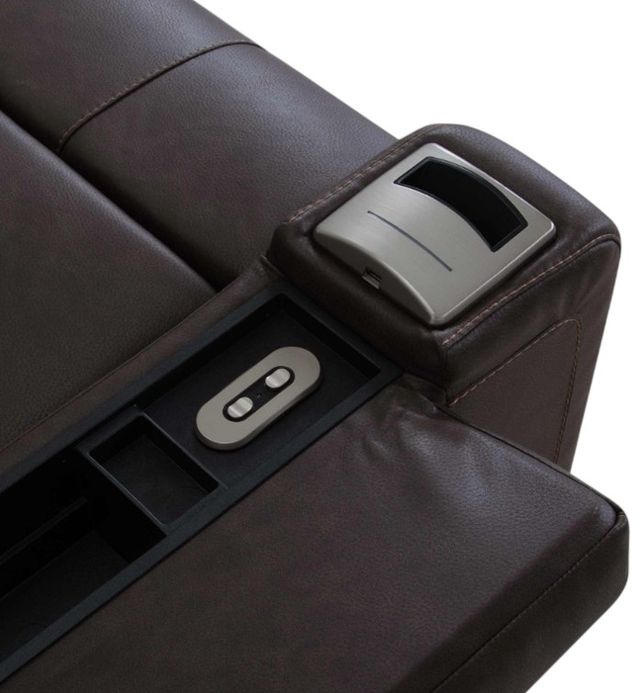 Franklin™ Arlington Duvall Coffee Fabric Chair and a Half Power Recliner-2