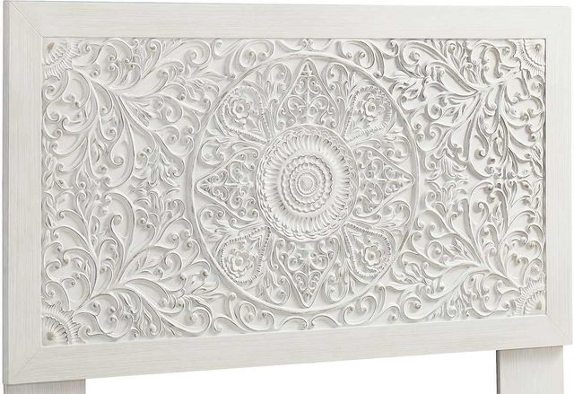 Signature Design by Ashley® Paxberry 4-Piece Whitewash Queen Panel Bed Set-4