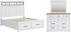 Signature Design by Ashley® Ashbryn 3-Piece White/Natural King Panel Storage Bed Set-0