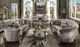 ACME Furniture Versailles Curved Glass Top Coffee Table with Antique Platinum Base-1