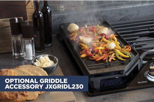 GE® Black 30" Cast Iron Griddle-3