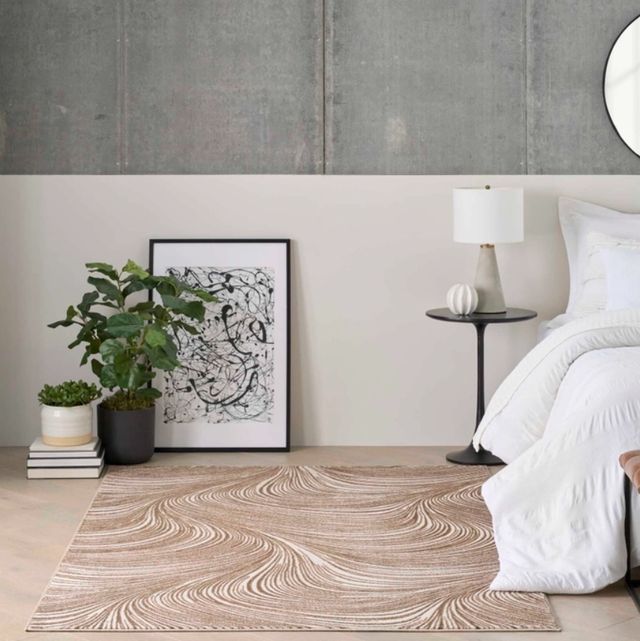 Nourison Home™ DNKY Central Park West Beige Brown 5'x7' Style 2 Area Rug-1